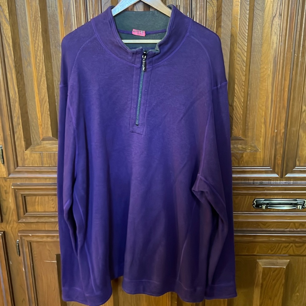 Tommy Bahama reversible quarter zip